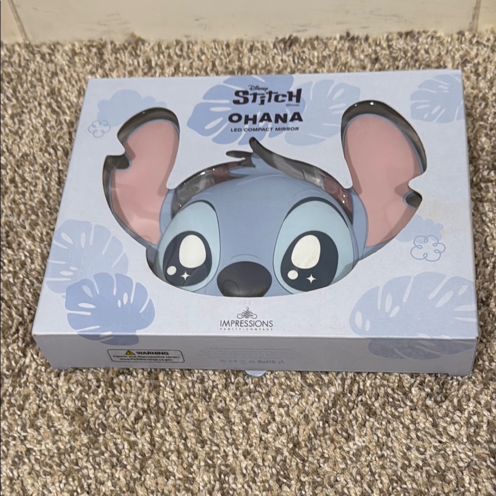 Disney Stitch Ohana LED Mirror in Blue and Pink